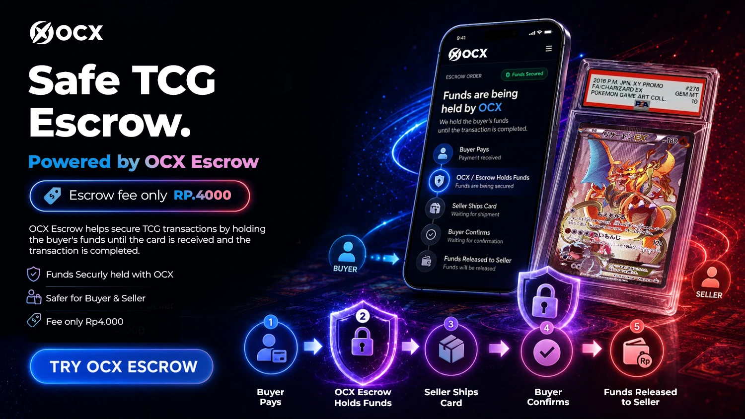 Try OCX Escrow — Secure your trades with low fees